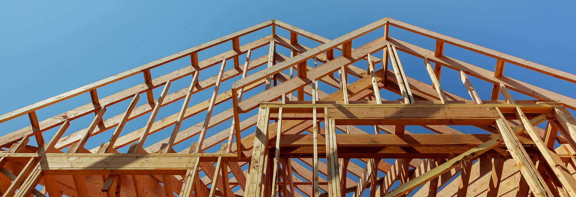 Interior Framing Of A New House Under Construction